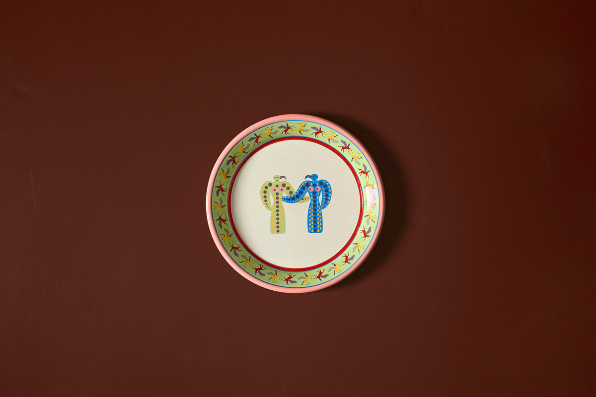 Cosmogenesis Eagle Goddesses Pink Plate