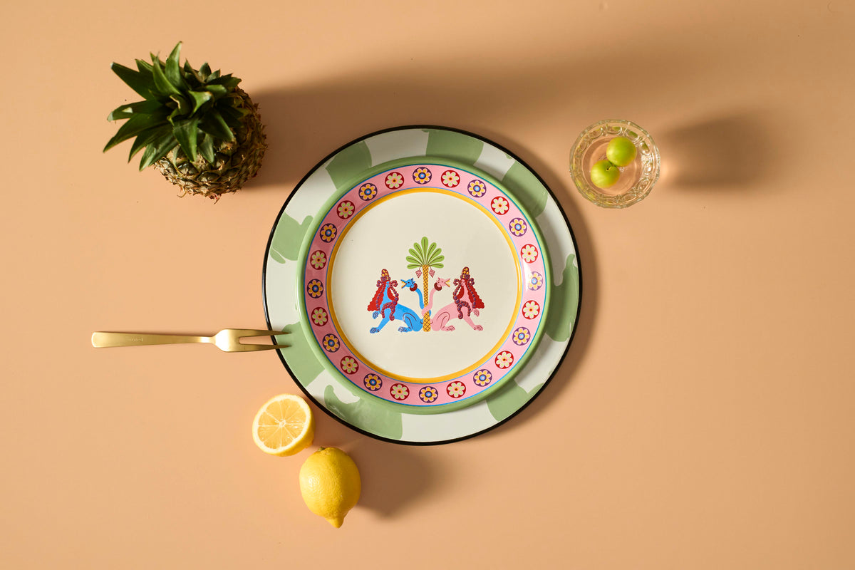 Cosmogenesis Twin Sphynxes Green Plate