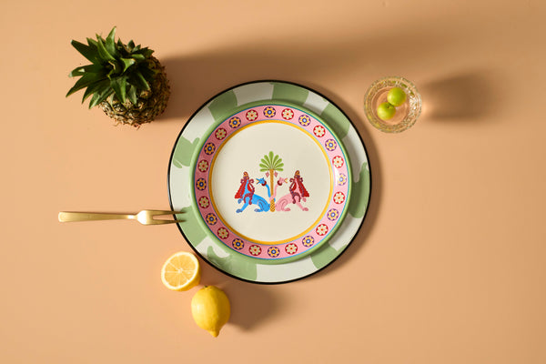Cosmogenesis Twin Sphynxes Green Plate – Twin Sphynxes