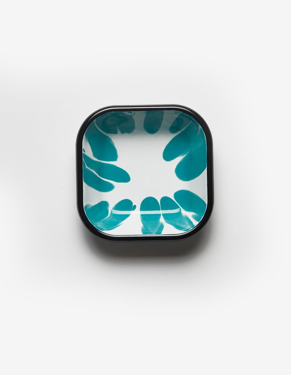 A Little Color Square Meze Plate – Turquoise Green