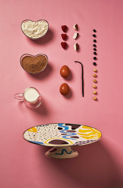 Flashback Footed Cake Serving Plate