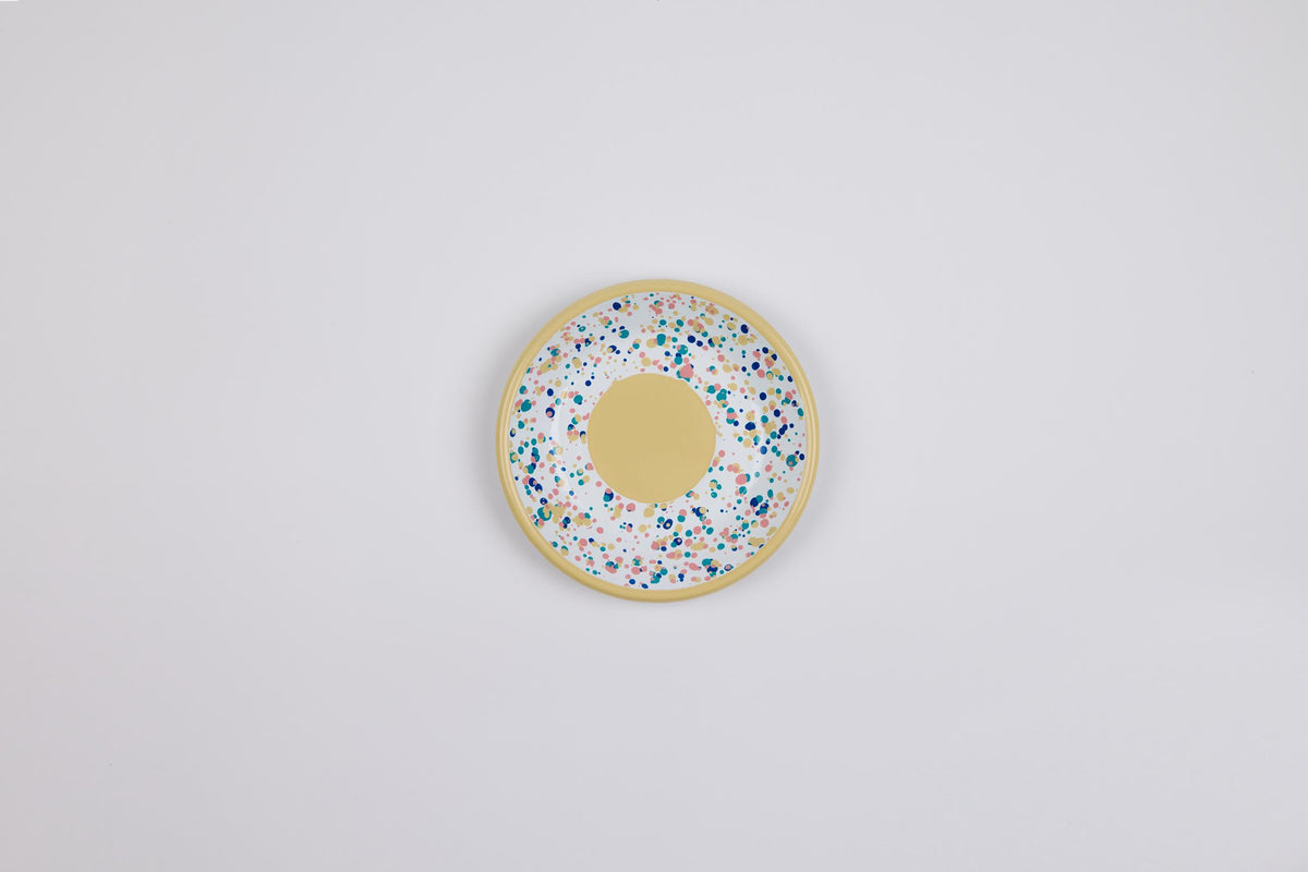 Wonder Wheel Yellow Round Meze Plate (Box)